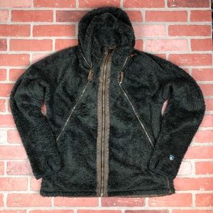KUHL Flight jacket women’s Hood fleece full zip XL